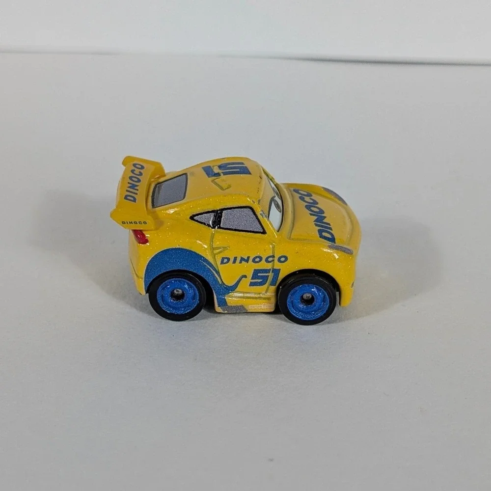 Disney Pixar Cars Mattel Cruz Ramirez Dinoco 51 Mini Racer Yellow Toy Car